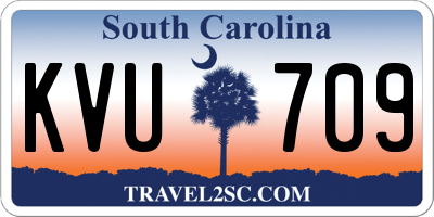 SC license plate KVU709