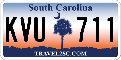 SC license plate KVU711