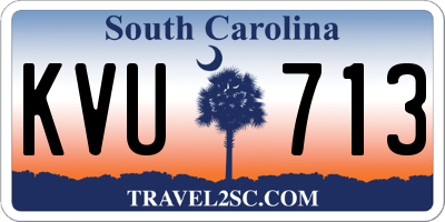 SC license plate KVU713