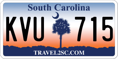 SC license plate KVU715