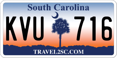 SC license plate KVU716
