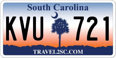 SC license plate KVU721