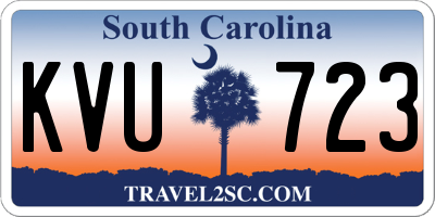 SC license plate KVU723