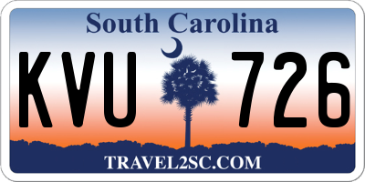 SC license plate KVU726