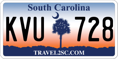 SC license plate KVU728