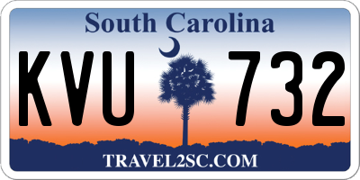 SC license plate KVU732
