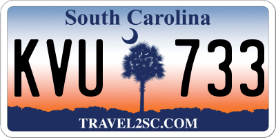 SC license plate KVU733