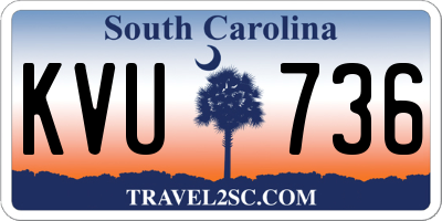 SC license plate KVU736