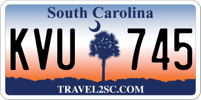 SC license plate KVU745
