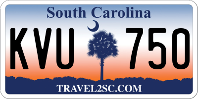 SC license plate KVU750