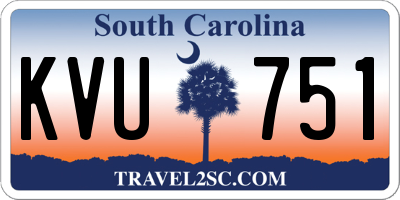 SC license plate KVU751