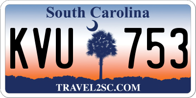 SC license plate KVU753