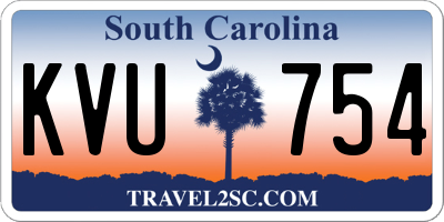 SC license plate KVU754