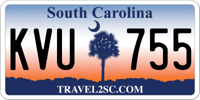 SC license plate KVU755