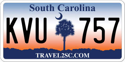 SC license plate KVU757