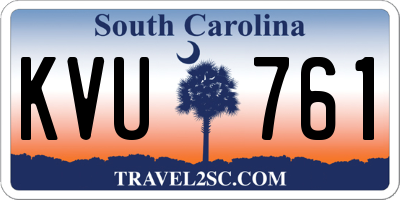 SC license plate KVU761
