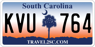SC license plate KVU764