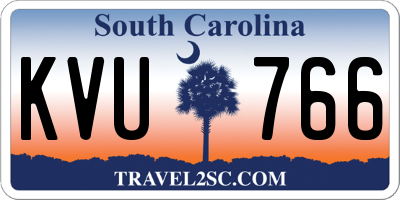 SC license plate KVU766
