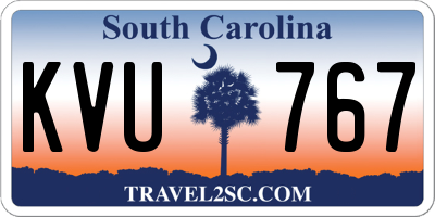SC license plate KVU767