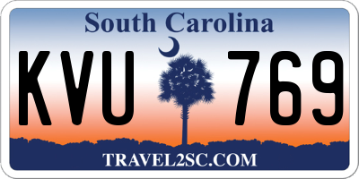 SC license plate KVU769