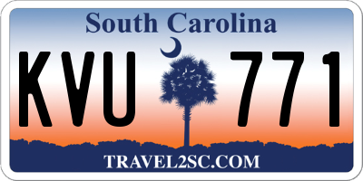 SC license plate KVU771