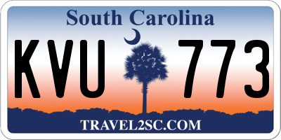 SC license plate KVU773