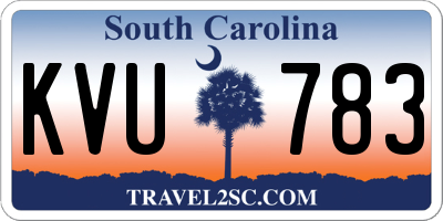 SC license plate KVU783