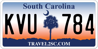 SC license plate KVU784