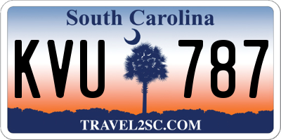 SC license plate KVU787