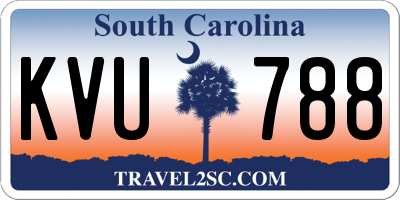 SC license plate KVU788