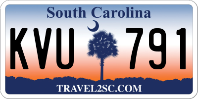 SC license plate KVU791