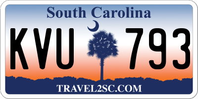 SC license plate KVU793