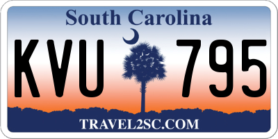 SC license plate KVU795