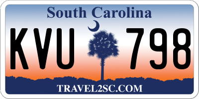SC license plate KVU798