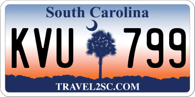 SC license plate KVU799