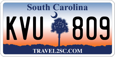 SC license plate KVU809
