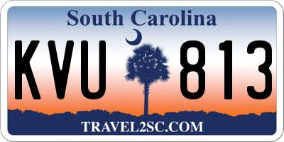 SC license plate KVU813