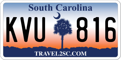 SC license plate KVU816