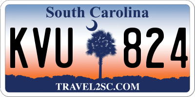 SC license plate KVU824