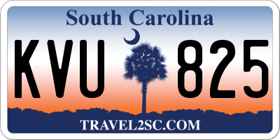 SC license plate KVU825