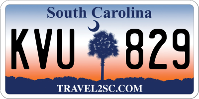 SC license plate KVU829
