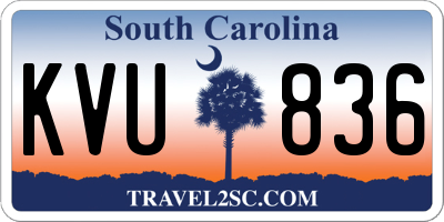 SC license plate KVU836
