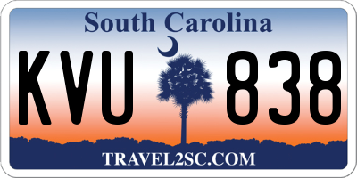 SC license plate KVU838