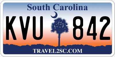 SC license plate KVU842