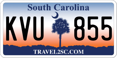 SC license plate KVU855