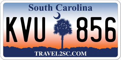 SC license plate KVU856