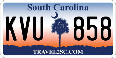 SC license plate KVU858