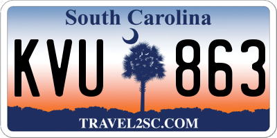 SC license plate KVU863
