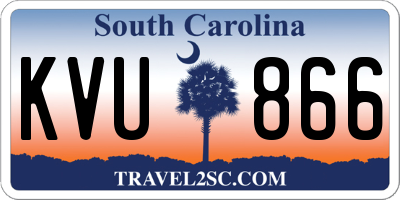 SC license plate KVU866