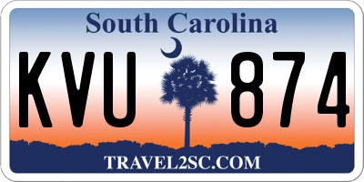 SC license plate KVU874